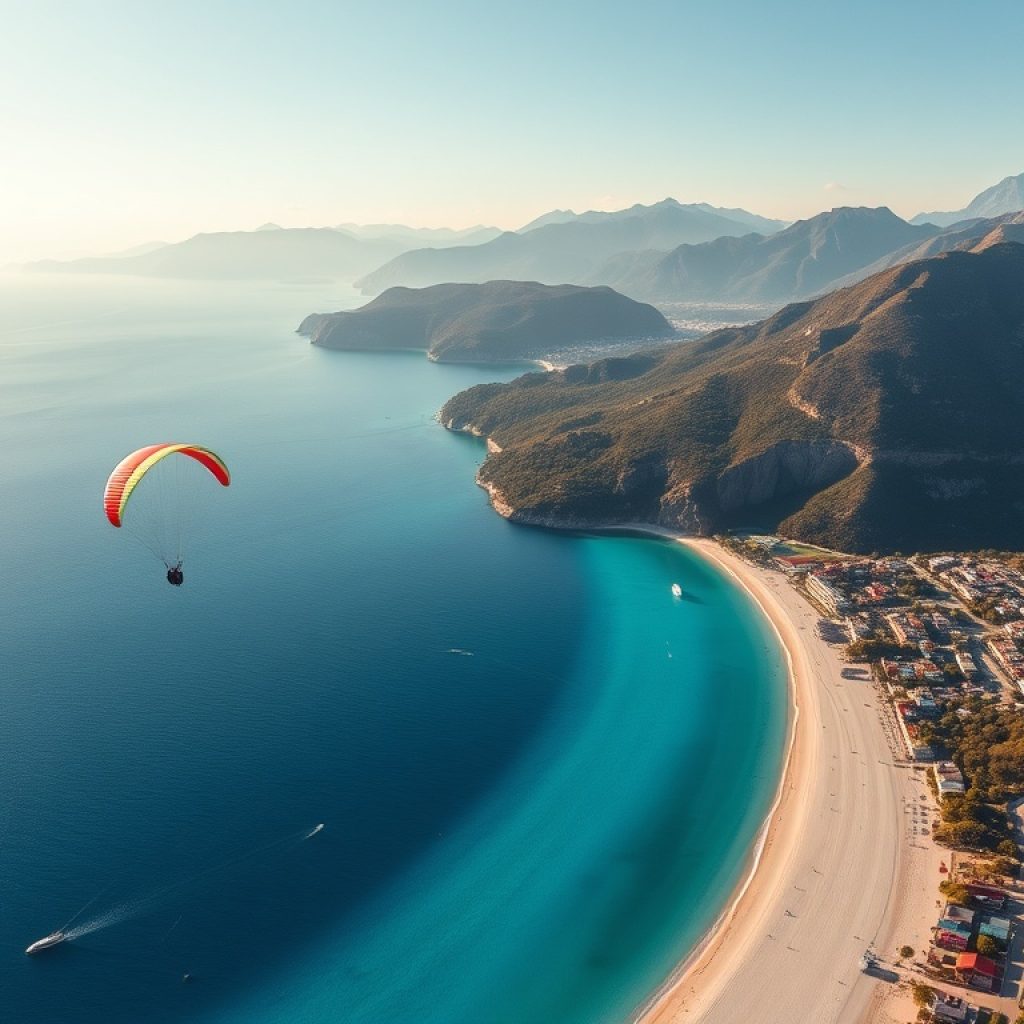 Ölüdeniz'de Turkuaz Sularda Yüzme ve Yamaç Paraşütü Keyfi